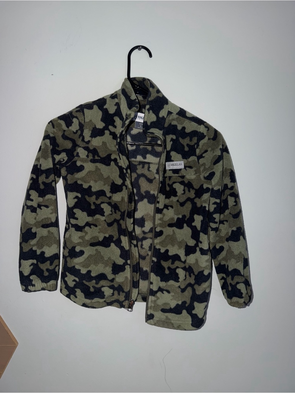 Magellan Outdoors Kids' Olive & Black Camo Fleece Jacket